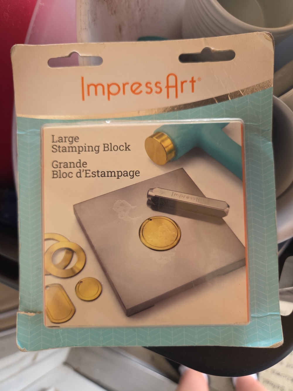 imPRESS Large Stamping Block - Silver Gray